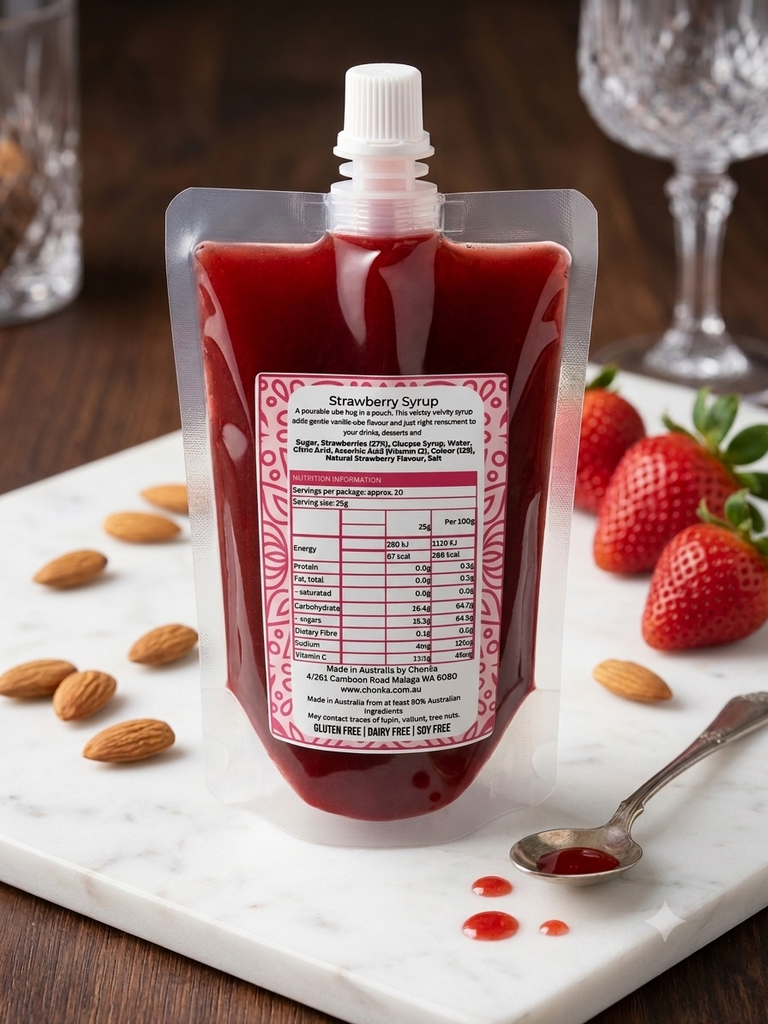 Strawberry Syrup 250g Back.webp